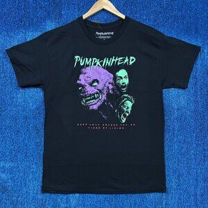 Pumpkin Head “ Keep Away Unless Your Tired of Living” Graphic Horror Movie T-Shi